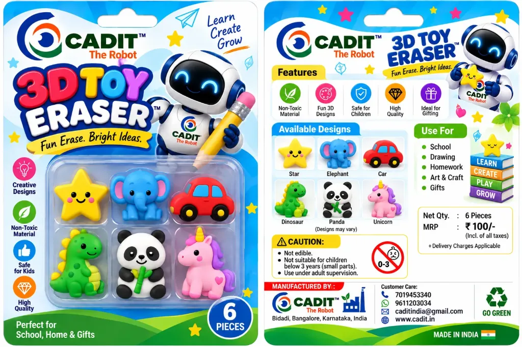 [CADIT-OFF-002] 3D TOY ERASER